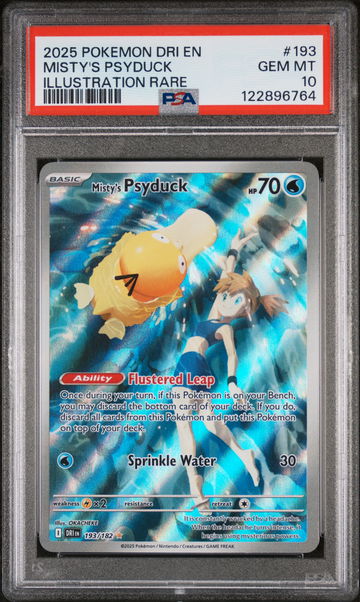 2025 Pokemon Scarlet and Violet Destined Rivals Illustration Rare Misty's Psyduck #193 /122896764 PSA 10