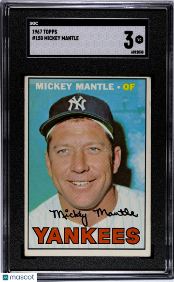 1967 Topps Mickey Mantle #150 SGC 3