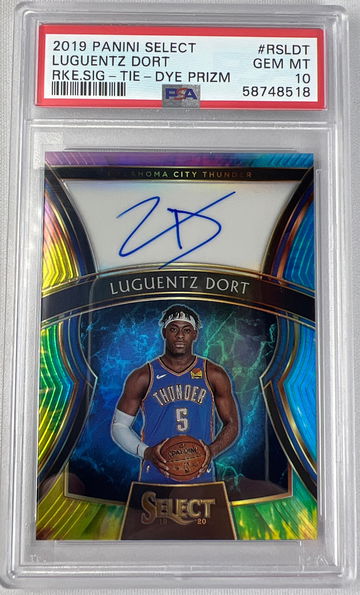 2019 Select Luguentz Dort RC Tie Dye Auto 23/25 PSA 10