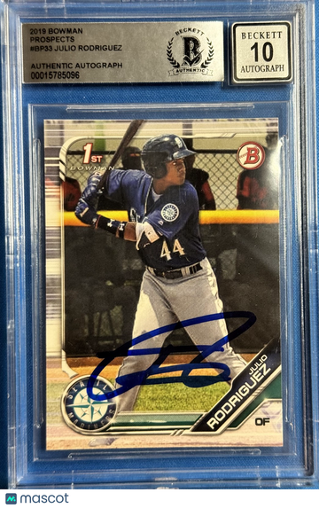 2019 Bowman Prospects Julio Rodriguez #BP33 BGS BAS Auto 10