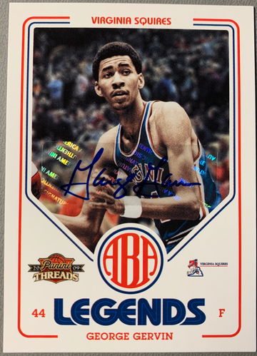 George Gervin 2009-10 Threads ABA Legends Auto /25 Squires