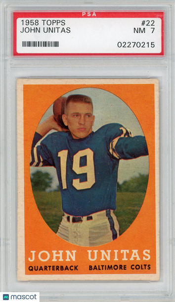 1958 Topps John Unitas #22 PSA 7