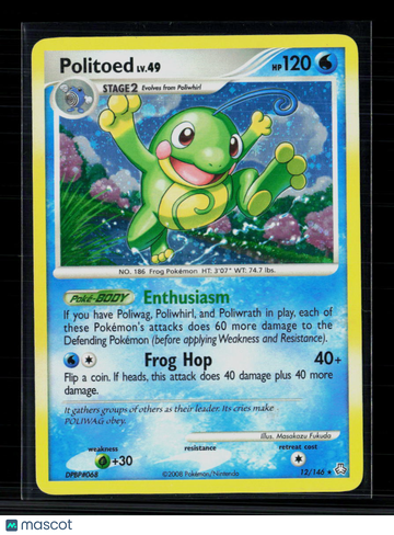 2008 EX Legend Maker Politoed Holo Rare #12/146