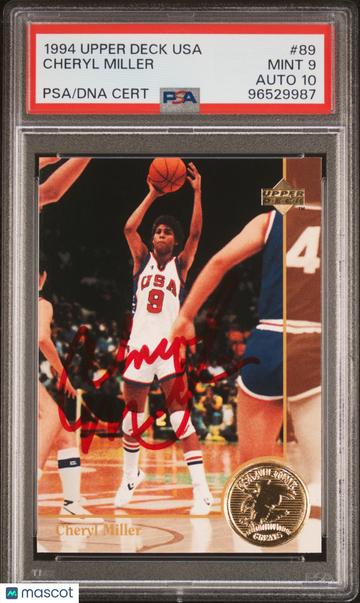 1994 Upper Deck Usa Basketball Cheryl Miller #89 Women's Team PSA 9 Auto 10