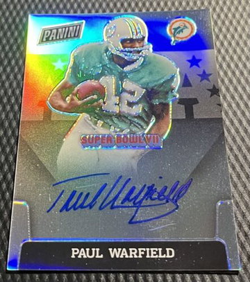 Paul Warfield Dolphins 2020 Panini Super Bowl 7 Prizm Auto