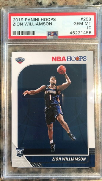 New listing
		ZION WILLIAMSON 2019-20 PANINI HOOPS ROOKIE PSA 10 - LOT OF 3