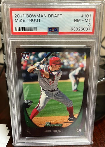 2011 Bowman Draft Mike Trout PSA 8