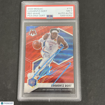 2020 Panini Mosaic Luguentz Dort #112 Red Wave PSA 7 Auto A