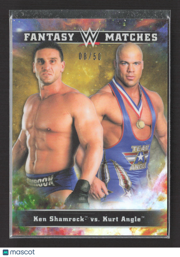 2020 Topps WWE Fantasy Matches Kurt Angle Ken Shamrock #FM-14 /50