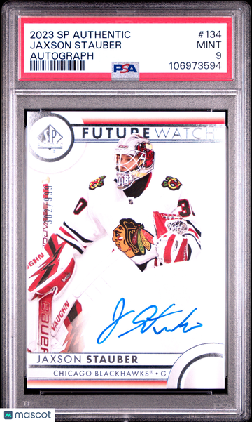 2023 SP Authentic Jaxson Stauber #134 Autograph PSA 9