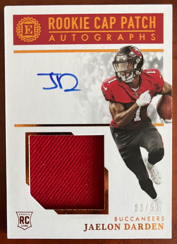 2021 Panini Encased Jaelon Darden #158 Rookie Cap Patch Autographs /50