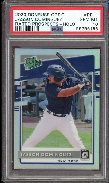 2020 Donruss Optic Rated Prospects Holo # RP11 Jasson Dominguez New York Yankees NY PSA 10