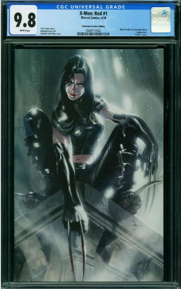 X-Men Red #1 CGC 9.8 Dell'Otto Virgin Variant - minor crack on slab