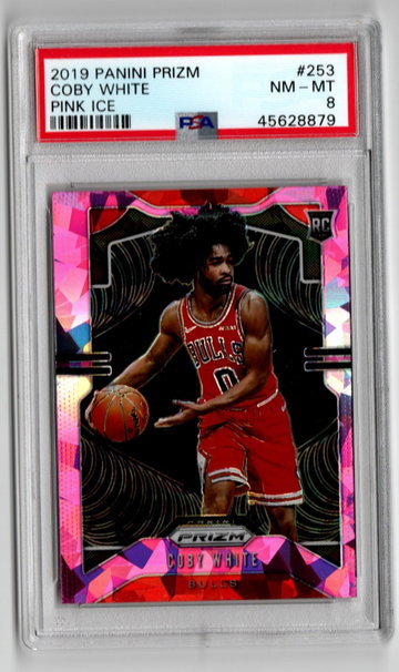 2019 Prizm Pink Ice Coby White PSA 8