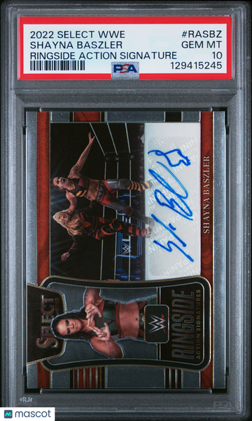 2022 Panini Select WWE Ringside Action Signatures Shayna Baszler #RASBZ PSA 10