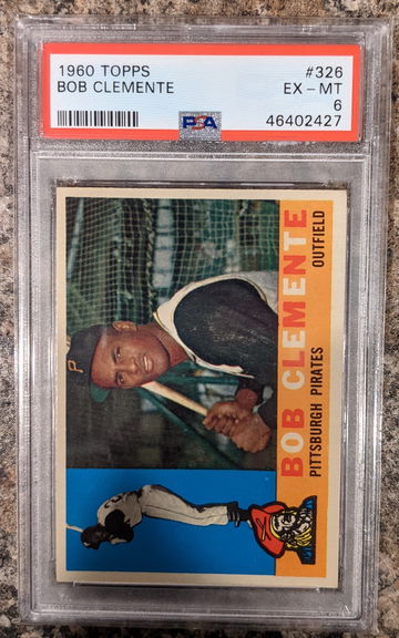 1960 Topps Roberto Clemente PSA 6 Centered