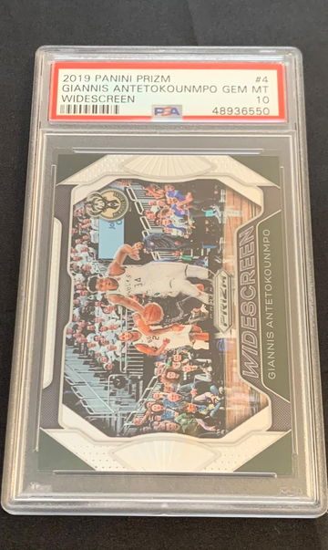 2019 Prizm Widescreen Giannis Antetokounmpo PSA 10