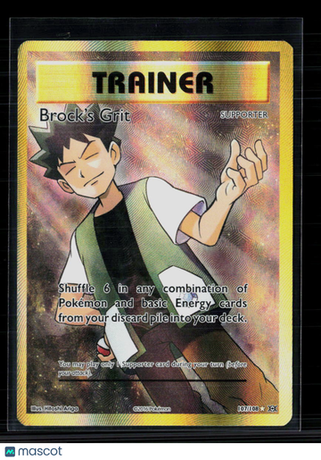 2016 Evolutions Brock's Grit Holo Rare FA #107/108