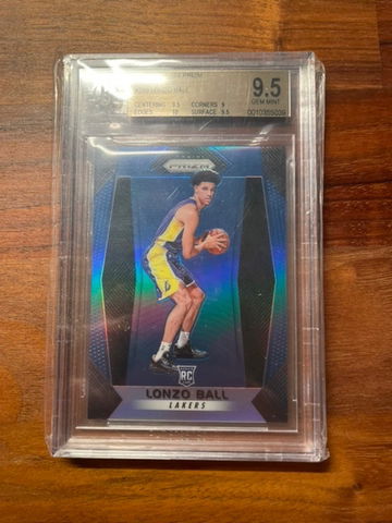 Prizm Blue Lonzo Ball Rookie RC BGS 9.5