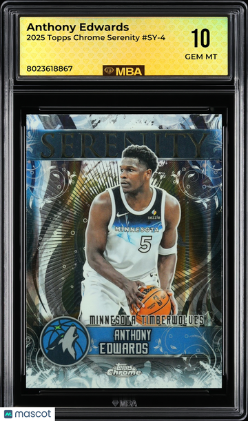 2025 Topps Chrome Serenity Anthony Edwards #SY-4 MBA 10