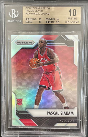 Pascal Siakam 2016-17 Panini Prizm #220 Silver Prizm Rookie RC BGS 10 Pristine Pop 6