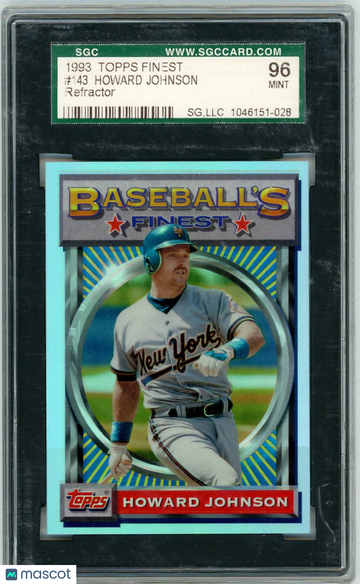 1993 Topps Finest Howard Johnson #143 Refractor SGC 9