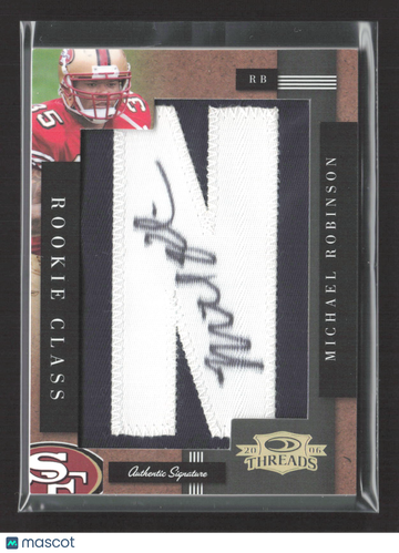 2006 Donruss Threads Michael Robinson #227 Nameplate Patch Authentic Signature