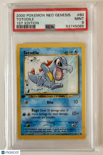2000 Pokemon Neo Genesis 1st Edition Totodile 1st Edition PSA 9 #80