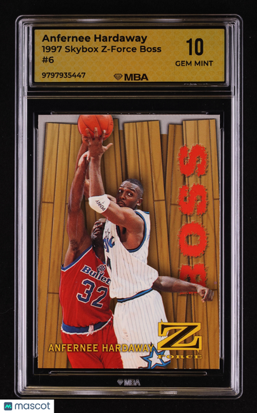1997 Skybox Z-Force Boss Anfernee Hardaway #6 MBA 10