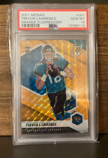 Trevor Lawrence 2021 Mosaic Fluorescent Orange /25 Psa 10