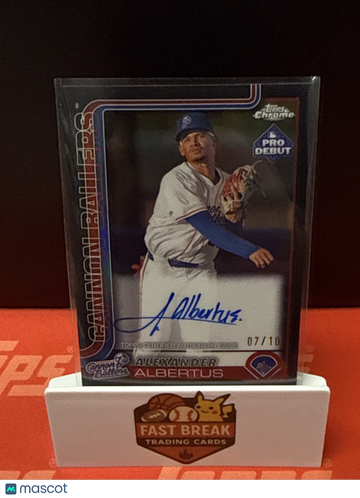 2025 Topps Pro Debut Alexander Albertus #PDC-36 Chrome Auto Black /10 SN,AU