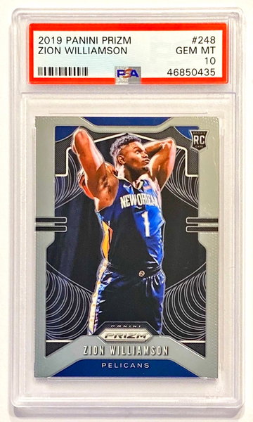 2019-20 Panini Prizm Zion Williamson #248 Rookie PSA 10