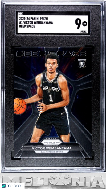 2023-24 Panini Prizm Victor Wembanyama #1 Deep Space RC SGC 9