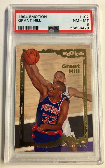 1994 Grant Hill Emotion Rookie PSA 8 #102
