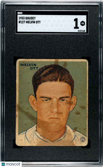 1933 Goudey Melvin Ott #127 SGC 1
