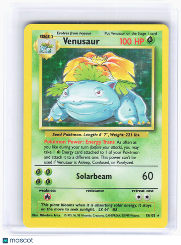 Base Set Venusaur Holo Rare [Heavily Played] #15
