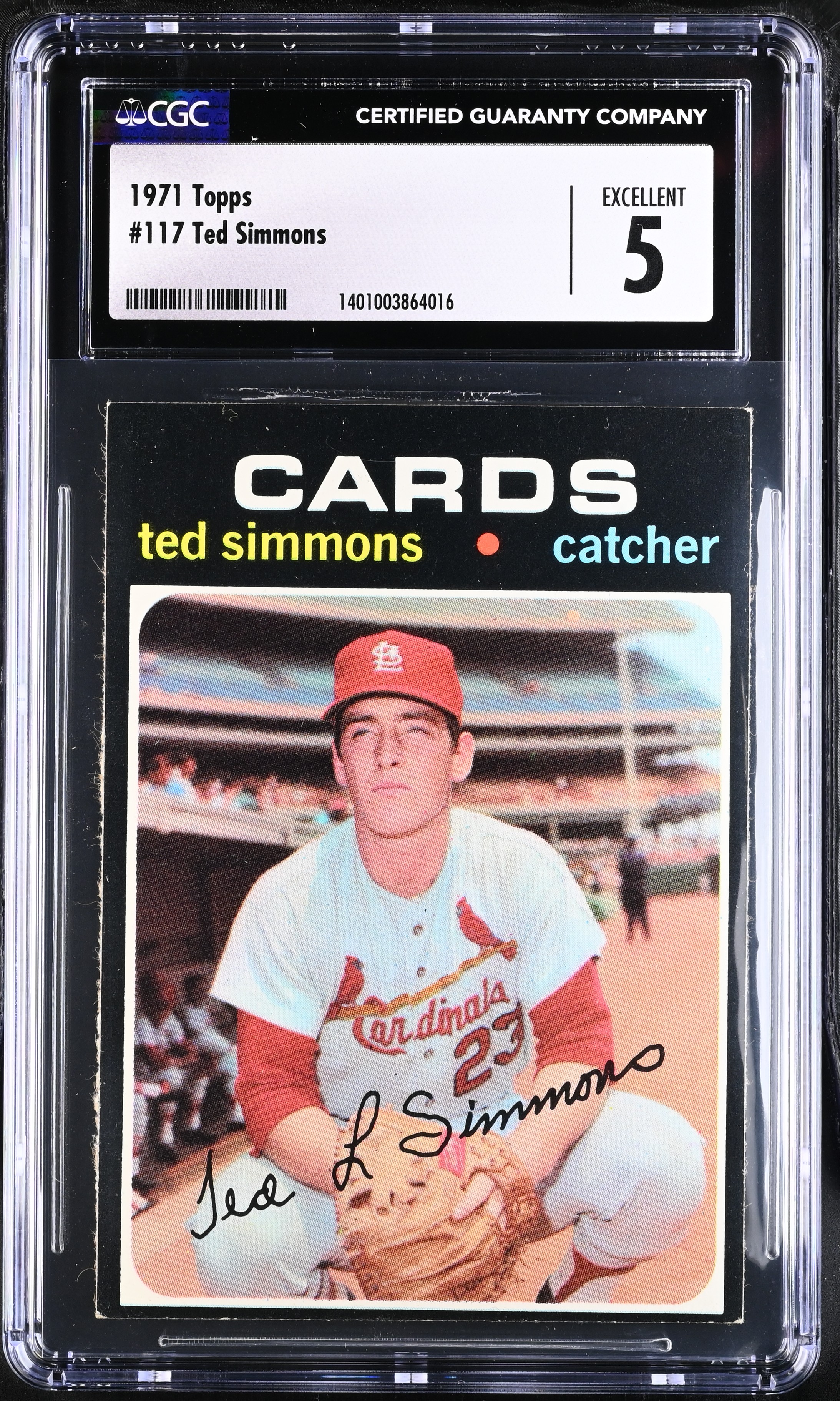1971 Topps Ted Simmons Rookie #117 CGC 5 P1366
