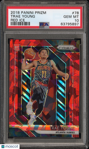 2018 Panini Prizm Trae Young #78 Red Ice PSA 10
