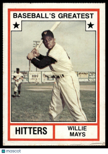 1982 TCMA Baseball's Greatest Hitters (White Backs) Willie Mays #6