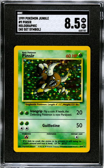 1999 Pokemon Jungle #9 Pinsir Holographic (No Set Symbol) SGC 8.5
