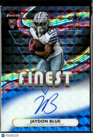 Jaydon Blue 2025 Topps Finest Football RC Auto /99 Dallas Cowboys