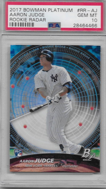 Aaron judge bowman platinum rookie radar psa 10 