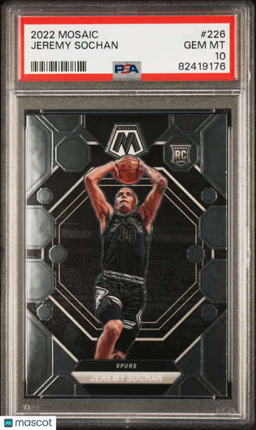 2022 Panini Mosaic Jeremy Sochan #226 PSA 10