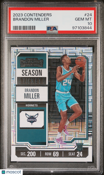 2023 Panini Contenders Brandon Miller #24 PSA 10