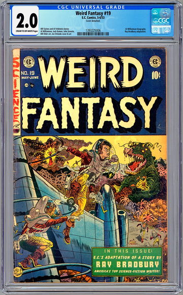 WEIRD FANTASY #19 CGC 2.0 *RAY BRADBURY STORY* GAINES FELDSTEIN ORLANDO EC 1953
