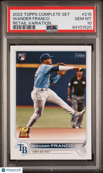 2022 Topps Complete Set Wander Franco #215 Retail Variation PSA 10