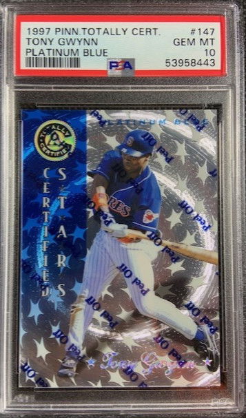 1997 Pinnacle Totally Certified Platinum Blue /1999 Tony Gwynn 147 PSA 10 w/Peel  Pop 5