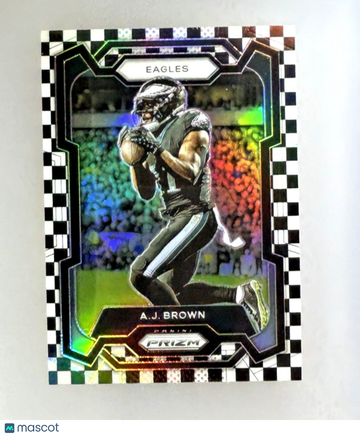 2023 Panini Prizm A.J. Brown #236 Black & White Checker Prizm Parallel/Variety Base Set