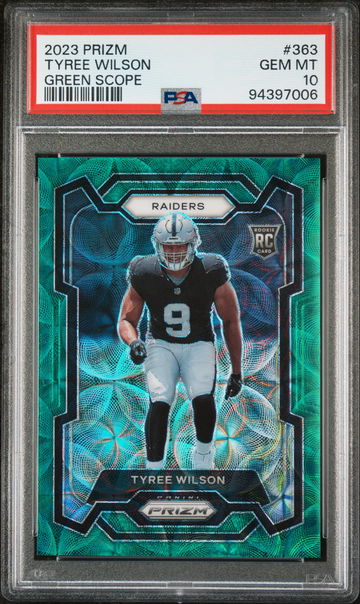 2023 Panini Prizm Green Scope Prizm Tyree Wilson #363 PSA 10