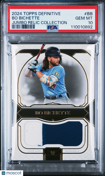 2024 Topps Definitive Collection Jumbo Relics Collection Bo Bichette #BB PSA 10